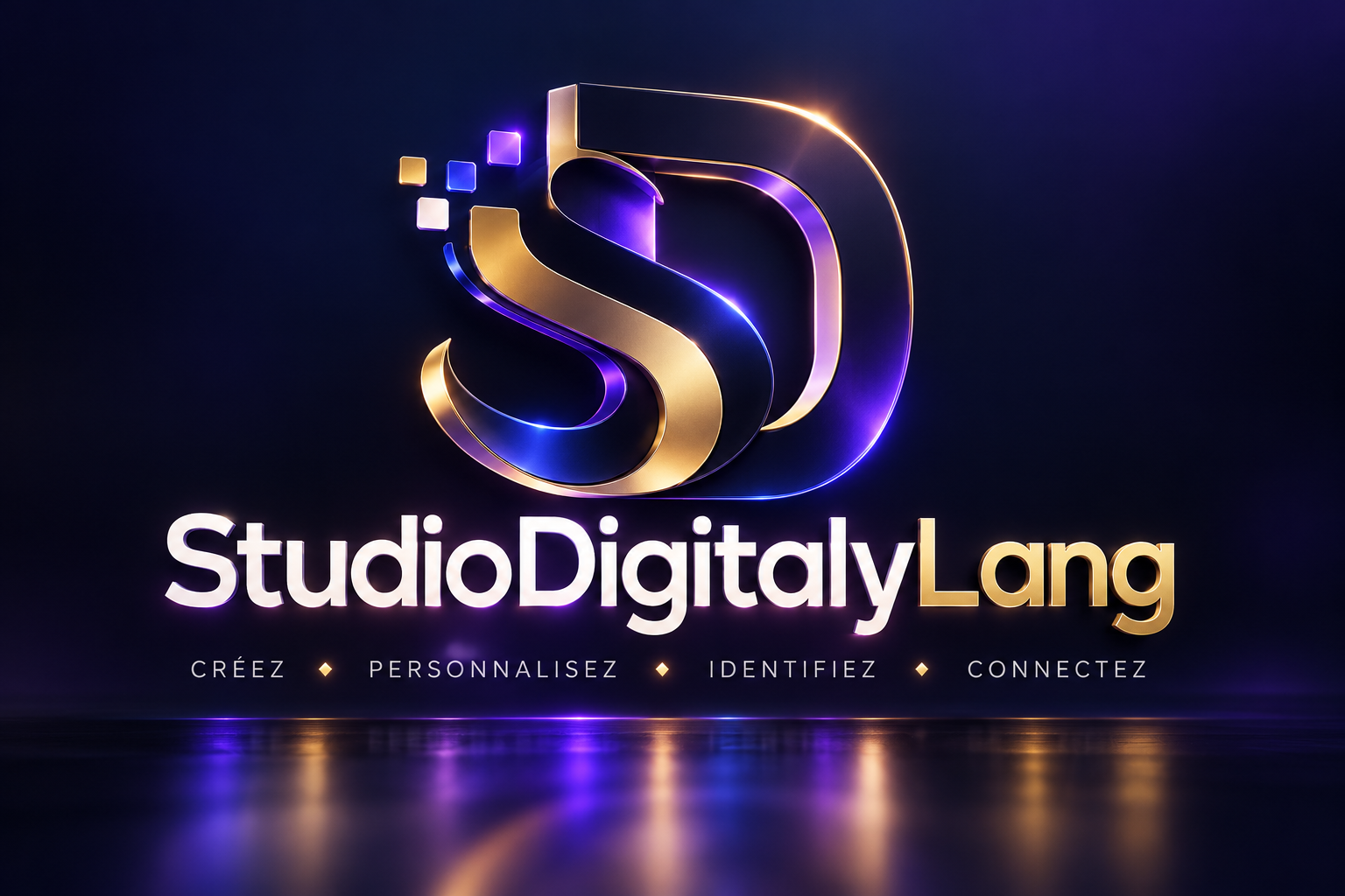 Logo StudioDigitalyLang — Créez, personnalisez, identifiez, connectez